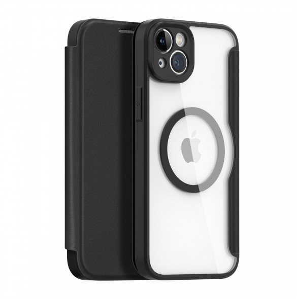 Dux Ducis Skin X Pro Fodral iPhone 14 Plus Magnetic MagSafe Flip Fodral Svart