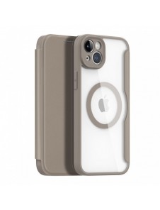 Dux Ducis Skin X Pro fodral iPhone 14 Plus MagSafe magnetiskt flipfodral beige