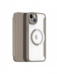 Dux Ducis Skin X Pro fodral iPhone 14 Plus MagSafe magnetiskt flipfodral beige