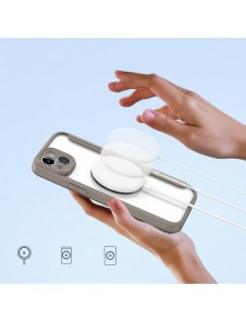 Dux Ducis Skin X Pro fodral iPhone 14 Plus MagSafe magnetiskt flipfodral beige