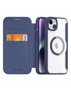 Dux Ducis Skin X Pro Magnetic Flip MagSafe Fodral iPhone 15 - Blå