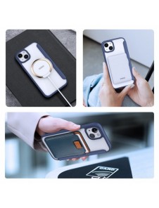 Dux Ducis Skin X Pro Magnetic Flip MagSafe Fodral iPhone 15 - Blå
