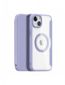 Dux Ducis Skin X Pro Magnetic Flip MagSafe Fodral iPhone 15 Plus - Lila
