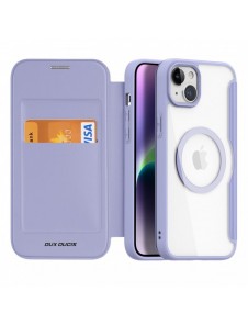 Dux Ducis Skin X Pro Magnetic Flip MagSafe Fodral iPhone 15 Plus - Lila