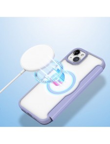 Dux Ducis Skin X Pro Magnetic Flip MagSafe Fodral iPhone 15 Plus - Lila
