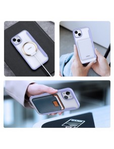 Dux Ducis Skin X Pro Magnetic Flip MagSafe Fodral iPhone 15 Plus - Lila