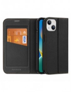 Dux Ducis Skin X2 skal till iPhone 14 skal med magnetisk flik svart
