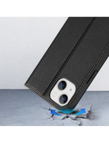 Dux Ducis Skin X2 skal till iPhone 14 skal med magnetisk flik svart