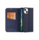 Dux Ducis Skin X2 skal till iPhone 14 skal med magnetisk flik blå