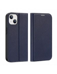 Dux Ducis Skin X2 skal till iPhone 14 skal med magnetisk flik blå