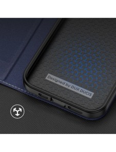Dux Ducis Skin X2 skal till iPhone 14 skal med magnetisk flik blå