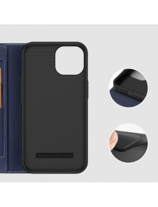 Dux Ducis Skin X2 skal till iPhone 14 skal med magnetisk flik blå