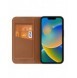 Dux Ducis Skin X2 skal till iPhone 14 skal med magnetisk flik brun