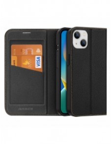 Dux Ducis Skin X2 skal till iPhone 14 Plus skal med magnetisk flik svart