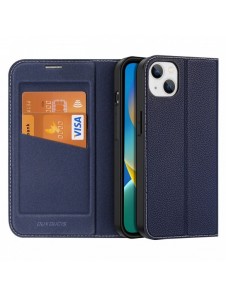 Dux Ducis Skin X2 skal till iPhone 14 Plus skal med magnetisk flik blå