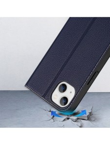 Dux Ducis Skin X2 skal till iPhone 14 Plus skal med magnetisk flik blå