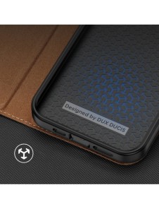Dux Ducis Skin X2 skal till iPhone 14 Plus skal med magnetisk flik brun