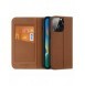 Dux Ducis Skin X2 skal till iPhone 14 Pro skal med magnetisk flik brun