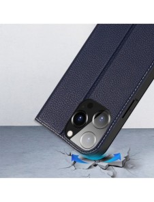 Dux Ducis Skin X2 fodral för iPhone 14 Pro magnetiskt flipfodral blå