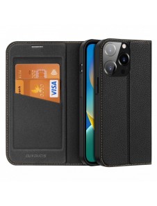 Dux Ducis Skin X2 fodral till iPhone 14 Pro magnetiskt flipfodral svart