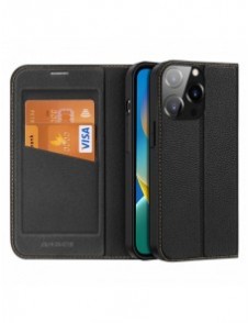 Dux Ducis Skin X2 fodral till iPhone 14 Pro magnetiskt flipfodral svart