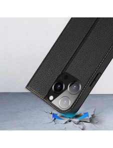 Dux Ducis Skin X2 fodral till iPhone 14 Pro magnetiskt flipfodral svart