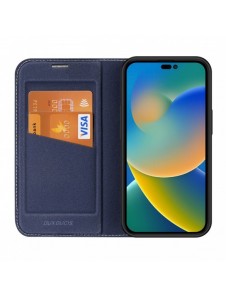 Dux Ducis Skin X2 fodral för iPhone 14 Pro Max fodral med magnetisk flik blå