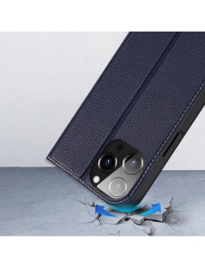 Dux Ducis Skin X2 fodral för iPhone 14 Pro Max fodral med magnetisk flik blå