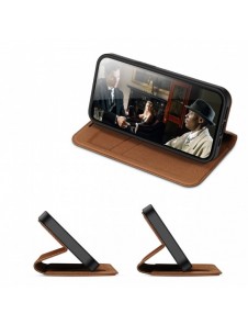Dux Ducis Skin X2 skal till iPhone 14 Pro Max skal med magnetisk flik brun