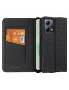Dux Ducis Skin X2 Fodral För Xiaomi Redmi Note 12 5G / Poco X5 5G Cover Flip Plånboksställ Svart