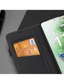 Dux Ducis Skin X2 Fodral För Xiaomi Redmi Note 12 5G / Poco X5 5G Cover Flip Plånboksställ Svart