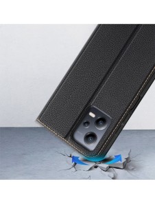 Dux Ducis Skin X2 Fodral För Xiaomi Redmi Note 12 5G / Poco X5 5G Cover Flip Plånboksställ Svart