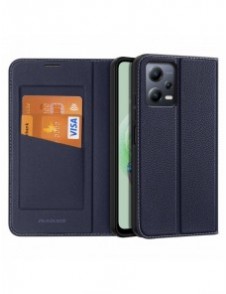 Dux Ducis Skin X2 Fodral För Xiaomi Redmi Note 12 5G / Poco X5 5G Cover Flip Plånboksställ Blå