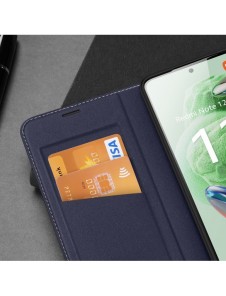 Dux Ducis Skin X2 Fodral För Xiaomi Redmi Note 12 5G / Poco X5 5G Cover Flip Plånboksställ Blå