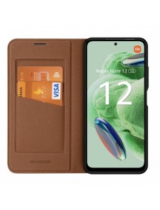 Dux Ducis Skin X2 Fodral för Xiaomi Redmi Note 12 5G / Poco X5 5G Cover Flip Plånboksställ Brun