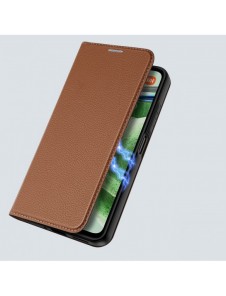 Dux Ducis Skin X2 Fodral för Xiaomi Redmi Note 12 5G / Poco X5 5G Cover Flip Plånboksställ Brun
