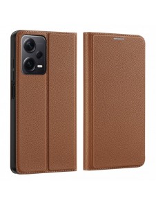 Dux Ducis Skin X2 fodral till Xiaomi Redmi Note 12 Pro+ flip cover plånboksställ brun