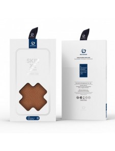 Dux Ducis Skin X2 fodral till Xiaomi Redmi Note 12 Pro+ flip cover plånboksställ brun