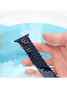 Dux Ducis Strap (Armor Version) Apple Watch SE-rem, 9, 8, 7, 6, 5, 4, 3, 2, 1 (41, 40, 38 mm) silikon magnetband armband blå