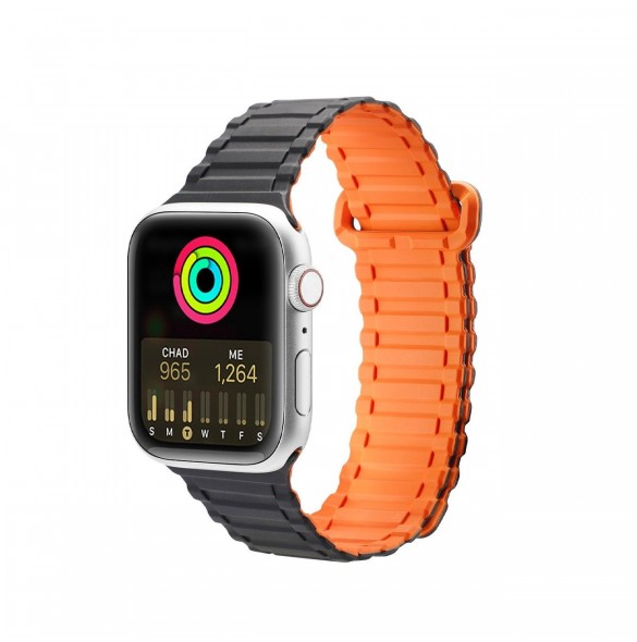 Dux Ducis Strap (Armor Version) Armband Apple Watch Ultra, SE, 9, 8, 7, 6, 5, 4, 3, 2, 1 (49, 45, 44, 42 mm) Silikonmagnetarm