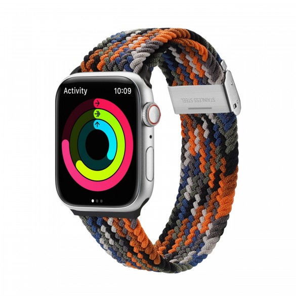 Dux Ducis-rem (Mixture II-version) Apple Watch SE-rem, 9, 8, 7, 6, 5, 4, 3, 2, 1 (41, 40, 38 mm) flätat kamoarmband