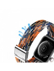 Dux Ducis-rem (Mixture II-version) Apple Watch SE-rem, 9, 8, 7, 6, 5, 4, 3, 2, 1 (41, 40, 38 mm) flätat kamoarmband