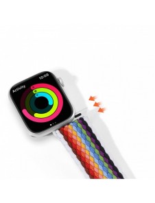 Dux Ducis-rem (Mixture II-version) Apple Watch SE-armband, 9, 8, 7, 6, 5, 4, 3, 2, 1 (41, 40, 38 mm) flätat armband med blekt