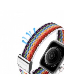 Dux Ducis-rem (Mixture II-version) Apple Watch SE-armband, 9, 8, 7, 6, 5, 4, 3, 2, 1 (41, 40, 38 mm) flätat armband med blekt