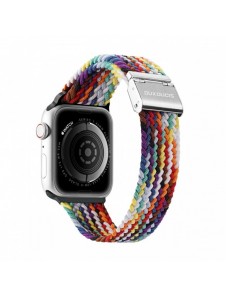 Dux Ducis-rem (Mixture II-version) Apple Watch Ultra, SE, 9, 8, 7, 6, 5, 4, 3, 2, 1 (49, 45, 44, 42 mm) flätat armband regnbå