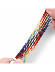 Dux Ducis-rem (Mixture II-version) Apple Watch Ultra, SE, 9, 8, 7, 6, 5, 4, 3, 2, 1 (49, 45, 44, 42 mm) flätat armband regnbå