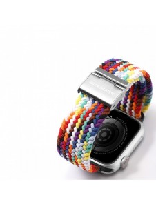 Dux Ducis-rem (Mixture II-version) Apple Watch Ultra, SE, 9, 8, 7, 6, 5, 4, 3, 2, 1 (49, 45, 44, 42 mm) flätat armband regnbå