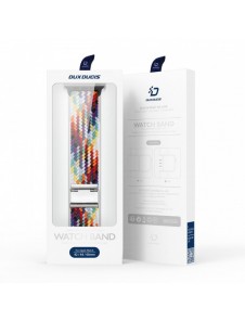 Dux Ducis-rem (Mixture II-version) Apple Watch Ultra, SE, 9, 8, 7, 6, 5, 4, 3, 2, 1 (49, 45, 44, 42 mm) flätat armband regnbå