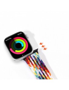 Dux Ducis-rem (Mixture II-version) Apple Watch Ultra, SE, 9, 8, 7, 6, 5, 4, 3, 2, 1 (49, 45, 44, 42 mm) flätat armband regnbå
