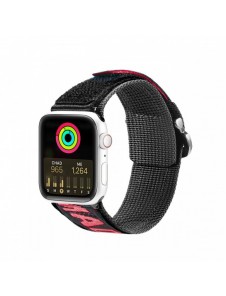 Dux Ducis-rem (utomhusversion) Apple Watch Ultra Strap, SE, 9, 8, 7, 6, 5, 4, 3, 2, 1 (49, 45, 44, 42 mm) Nylonarmband svart